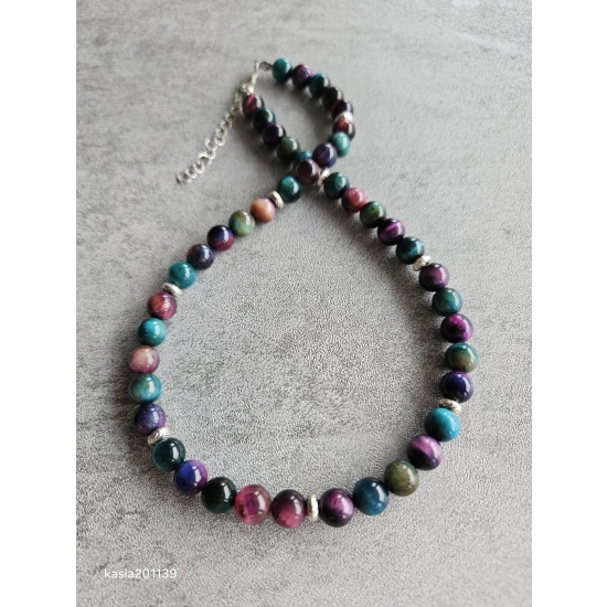 Naszyjnik z kamieni kociego oka